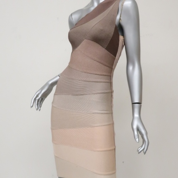 Herve Leger Alexis One-Shoulder Bandage Dress - Picture 5 of 8